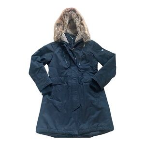 1 Madison Expedition Women’s Faux Fur Hooded Parka Jacket Sz M Black